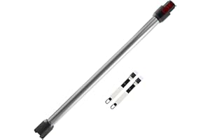 CHEERHOM Tubo Telescopico per Dyson, Tubo di Prolunga Rigido Compatibile con Dyson V7 V8 V10 V11 V15, Tubo di Aspirazione a Collegamento Rapido per Aspirapolvere Dyson con Due 2 in 1 Spazzole, Argento