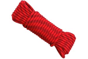 Beikalone Corda di sicurezza per arrampicata su roccia, diametro 12 mm, 12 KN, corda per attrezzatura da arrampicata per salvataggio antincendio, escursionismo, alpinismo