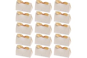 ONEBO 15 Piezas Caja para Caramelos Regalo,Caja De Regalo De Fiesta De Bricolaje,cajas de regalo de papel creativo, Viene con un lazo de cinta, Para Bodas, Fiestas De Cumpleaños, Aniversarios