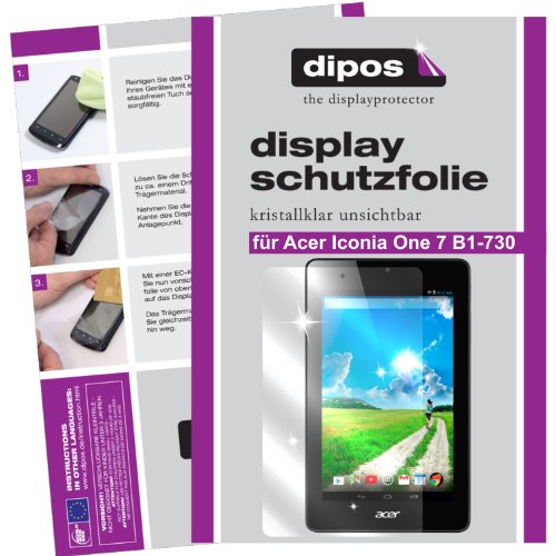 dipos Acer Iconia One 7 B1-730 Schutzfolie (2 Stück) – kristallklare Premium Folie Crystalclear - 2