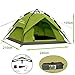 Produktbild Campmore Wurfzelt 2/3/4 Personen wasserdicht, Sekundenzelt Campingzelt Kuppelzelt 240x210x135cm(Grün)