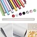 Produktbild HDM 5M * 61 CM (L*B) dicke PVC Weiß Klebefolie –Wasserabweisend selbstklebend DIY Dekofolie Möbel Renovierung Küchenschränke Möbelfolie Tapeten, Weiß mit glitzerpartikel auf Oberfläche