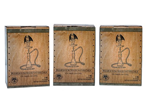 Preisvergleich Produktbild Teufelsglut Premium Kokosnuss Naturkohle Shisha & BBQ 3Kg (3 x 1Kg)