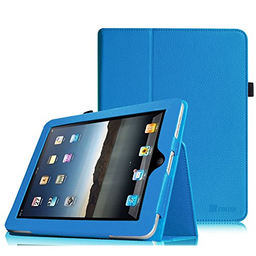 Fintie Apple iPad 1 Hülle Case Schutzhülle Etui Tasche - Folio Slim Fit Ständer Kunstleder Smart Cover mit Stylus Loop für iPad 1st Generation, Blau