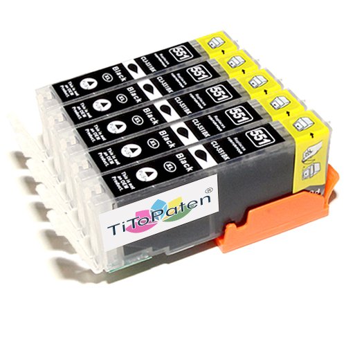*TITOPATEN* - 5x Canon Pixma IP 7250 kompatible XL Druckerpatronen - Photo Schwarz - Patrone MIT CHIP !!!Hohe Laufleistung!!!