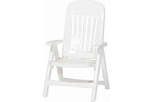 Sieger 828/W KT Comtesse Fauteuil Multi-Positions Dossier Réglable Résine de Synthèse Blanc 66 x 65 x 108 cm