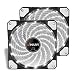 Produktbild 2 Stück Blau Rot Weiß Licht LED Fall Fans bis Computer mit coolen Look. Verstärkte Hydraulische Lager mit 120 mm DC 15 LED-Beleuchtungen Kühlung PC Computer. Leise, langlebig, erhöht die Leistung von CPU weiß White 2 Pack