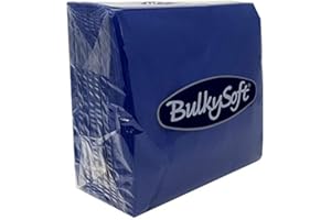 BULKY SOFT CARTA TOVAGLIOLI morbido TOVAGLIOLI 33X33CM 2 Veli BulkySoft colori solidi a scelta colori - Blu Scuro