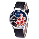Junjie Dame Uhr Analog Armbanduhr Männer Herren Fitness Frauen Vogue TischuhrSmartwatch wasserdicht Schön und zart Weihnachten ältere Muster Solides Edelstahl Armband Sport Leather Freizeit