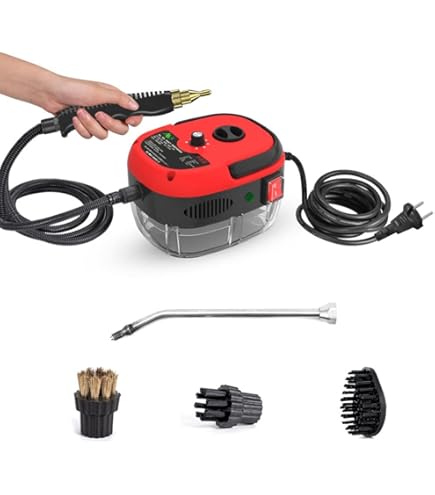2500 W Plastic Metaal Elektrische Stoomreinigingsmachine Stoomreiniger 50-60 Hz Frequentie 1000 Ml Tankcapaciteit 3 ​​Bar Hogedrukstoomreinigingsmachine voor Keukens Hoeken