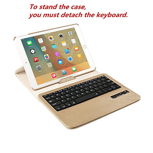 iPad Pro 9,7 Tastatur Gase boriyuan [Neue Abnehmbare Version] magnetisch Abnehmbare versteckte Wireless Bluetooth Tastatur muti-angle Folio 360 Grad drehbar Ständer Smart Flip Case Cover Für ipad Pro 24,6 cm 2016 - 2