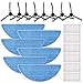 Produktbild HappySDH Premium ILIFE Zubehör Saugroboter 20 Stück,8 Seitenbürste + 6 Filtertücher + 6 Filter,Charminer Filters HEPA Tuch Mop Staubsauger-Teile Ersatz für ILife V5 V5s V5s Pro V3s Pro V3s (Weiß)