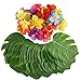Produktbild Webla-60PCS Künstliche Tropische Nachahmung Pflanze Blatt Hibiscus Hawaiian Party Theme