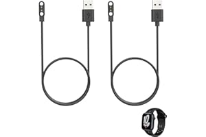 VULCYXA 2 x ładowarka do smartwatcha, magnetyczny kabel do ładowania smartwatcha (2 szpilki 4 mm), kompatybilny z YAMAY SW022, AGPTEK LW11, Ticwatch GTX, Haylou LS05, KW66, 60 cm USB, ładowanie