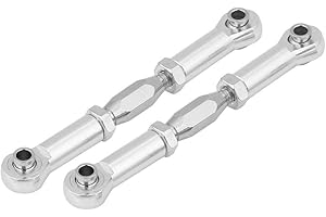 VGEBY1 Spurstange Rc, Lenkgestänge Rc CNC Servo Bearbeitete Lenkgestängestange Rc Auto Teile Für Hsp 94111/94188 Rc Auto Upgrade(Silber) Auto-Modelle