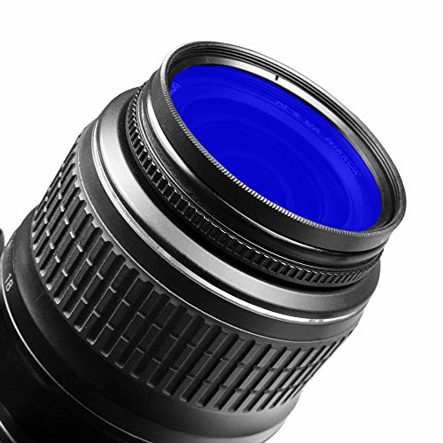 smardy Filtre color   bleu Filtre couleur 67mm pour Canon EOS 40D   5D Mark III   60D   6D   7D   EOS 1D X - Nikon D5100   D5300   D7000   D90 - Olympus E-30 et plus   Chiffon de nettoyage microfibre