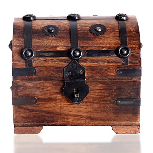 Bauern-kasse Schatz-Truhe Schatz-Kiste aus Holz (Mittel M) - 2