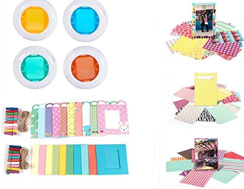 [Film Camera 4in1 Camera Accessories,mini photos frame ,mini colors lens ,picture stickers]-TaiYaun Camera Accessories for Fujifilm Instax Mini 8/ 8+/ 7s ,mini 70 lens (bundle mini 8color lens)