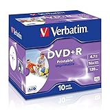 Amplia foto imprimible Verbatim 43508 - DVD+R (Jewel Case Amplia Foto imprimible) Color Plata