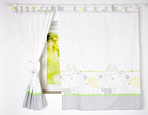 BABYLUX Kinderzimmer VORHANGE mit Schlaufen Kinder und Baby Gardinen