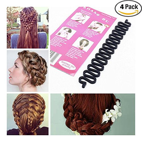 NALATI 4 Stücke Haarstyling Tool für Pferdeschwanz flechten Haar Styling Werkzeug