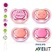 Produktbild Philips Avent Ultra AIR Schnuller 6-18" Princess-Pink//4er Set inkl. 2 Sterilisiertrasportboxen + Heimess Holz Schnullerkette Elefant rosa