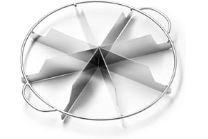 Forgast Diviseur de gâteau | Rond | Acier inoxydable | Diviseur de gâteau en tranches | Diviseur de gâteau pour couper 8 morceaux égaux | Accessoire indispensable pour la pâtisserie | Diamètre 27 cm