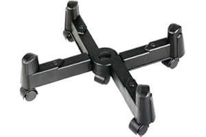 Hama | Soporte para CPU (Transporte para torres de PC, Carro de CPUs, Soporte 5 ruedas para torre de ordenador, antideslizante, 10 x 40 x 11.5 cm, 25kg de carga máxima), Color Negro