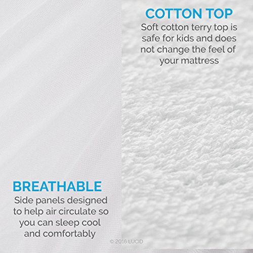 Uniento® Matratzenschoner Wasserdicht Garantie Wasserundurchlässige Matratzenauflage atmungsaktive Kopfkissenschoner in verschiedenen Größen 180x200cm baumwolle Original OEKO-TEX® - 6