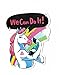 Produktbild greestick Aufkleber Sticker Einhorn Rainbow Unicorn Spruch We can do it Hipster Crazy bunt farbig Pickerl