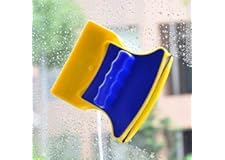 Forcado Magnetic Window Cleaner Double-Side Glazed Two Sided Glass Cleaner Wiper with 2 Extra Cleaning Cotton Cleaner Squeege