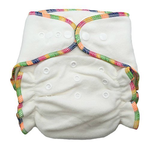 Heavy Wetter Bamboo / Organic Cotton One Size Fitted Diaper (Fits 7-30lbs)