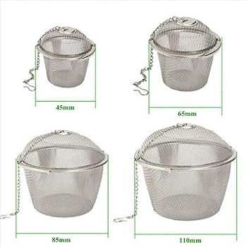 Edelstahl Teesieb Mit Kette – Feinmaschig, 11 Cm Lang, 4,5 Cm Durchmesser, Zum Filtern Von Tee & Gewürzen