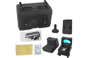 APLUSGEAR Aluminium Mini Red Dot Reflex Sight (Adjustable Collimator) with Side Switch for 20mm Rail