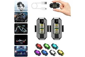 ZeiLaBang Kakadi Stroboscopico - 2 luci a LED per drone, 7 colori, luce a LED per aircraft stroboscopica, ricarica USB, per drone, mini droni, luci a LED senza fili per auto