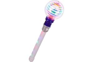 Tomaibaby Beleuchtet Ball Spielzeug Zauberstab Glühender Stock Spinnenlicht Zauberstab Rotierende LED Spielzeug Zauberstab Blinkende Stern LED Zauberstab ( Blau )