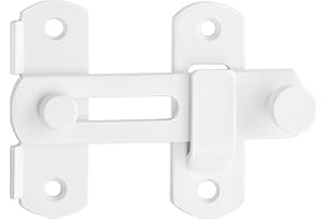 SAYAYO Verrou Porte Interieure Loquet Porte Exterieur, Fermeture Loquet à Bascule Serrure Verrou Portail en Acier Inoxydable pour Fenêtre, Placard et Jardin, Blanc, 2,5MM Épaisseur, EMS9500-W