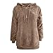 Produktbild Berimaterry Damen Hoodie Frauen Casual Winter Plüsch Kapuzenpullover Langarm Teddy-Fleece Sweatshirt Pullover Mode Größe Kapuzenpulli Oberteil Einfarbig Warm Fleecejacke Outwear Kapuze