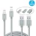 Produktbild Typ C Kabel, 2 Pack (6.6ftx1, 3,3 ftx1) Langlebige USB-Typ C Kabel Schnelles Laden Nylon geflochten lang für LG G6 G5 V20, Samsung Galaxy S8/S8 Plus, MacBook 12, Google Pixel XL, Nexus 6P/5 x, (grau)