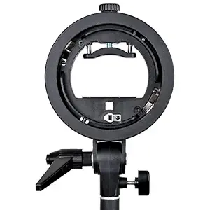Godox S-EC S-Type Bracket Elinchrom S Mount Holder for Speedlite Flash Snoot Softbox (Black)