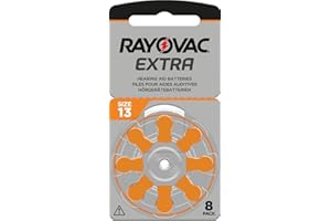 XX-TREME RAYOVAC - Pilas para audífonos (80 Unidades, Tipo 13, PR48, código de Color Naranja, 1,45 V, 80 Unidades, 10 x 8 Pilas)