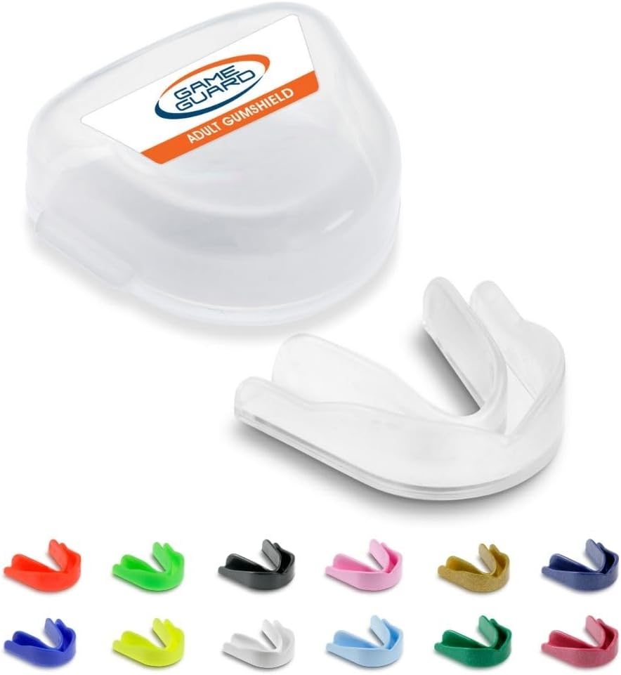 GAME GUARD protector bucal para hervir y morder/protector de encías - protector bucal moldeable/protectores de encías - júnior/niños/jóvenes - Aprobado por CE, deportes escolares, fútbol, rugby