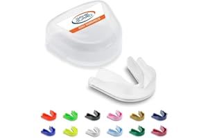 ‎GAME GUARD GAME GUARD Hockey Mouthguard for Adults or Teens/Kids Ages 13+ Mouth Guard for Boxing Rugby Football Martial Arts Kickboxing Karate Taekwondo Handball [Clear - 1 Pack]