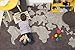 Lorena Canals World Map Washable Rug (Dark/Light Grey)