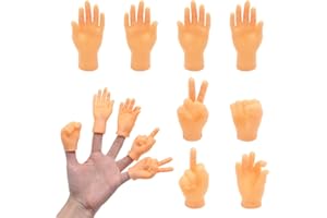Rebanky 8 Pcs Tiny Hands,Finger Puppets Mini Finger Puppets Little Hands for Fingers Small Hand Puppets Mini Hands for Fingers Joke Toys for Kids