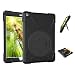 Produktbild iPad Pro 9.7 Hülle, Asnlove 360 Grad Drehbare Robustes Kunststoff Hard Case mit Displayschutz - Ausklappbarer Standfuss für Apple iPad Pro 9.7 Zoll - Schwarz