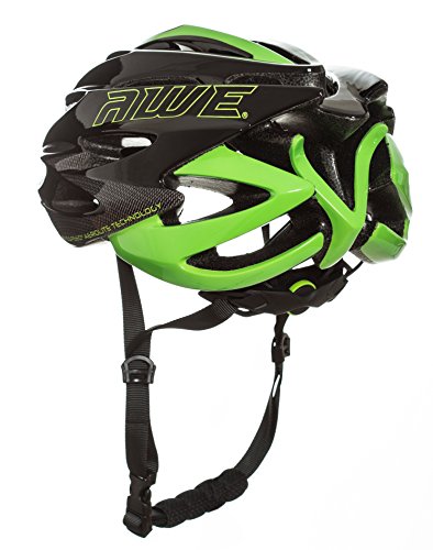 AWE® AWESpeed™ In-Mould Helm Erwachsene Männer Straßen-Radsport 58-61cm Schwarz-Grün-Carbon - 5