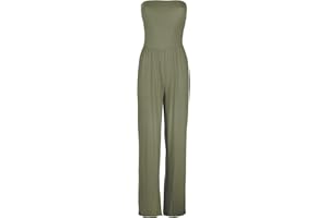 Fashion Star Women Ladies Sexy Bandeau Boob Tube Strapless Wide Leg Palazzo Playsuit Jumpsuit