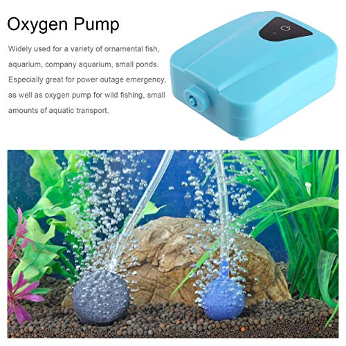 Preisvergleich Produktbild Lorenlli Solarbetriebene / DC-Aufladung Sauerstoffgenerator Wasser Sauerstoffpumpe Teichbelüfter mit 1 Luft Stein Aquarium Luftpumpe 2L / min Fit BSV-AP003