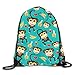 Produktbild HLKPE Monkey Love Banana Drawstring Backpack Gym Bag Travel Backpack Purple Lotus Mandala Small Drawstring Backpacks Women Men Adults